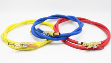 W.P 800psi Red Yellow Blue Vacuum Rated Refrigerant Charging Hoses with Ball Valves