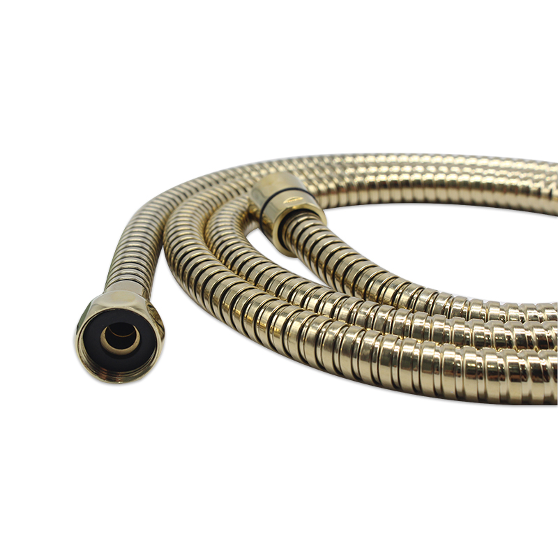 Customized Zirconium Gold Shower Hose 1.5 M Long Double Lock with