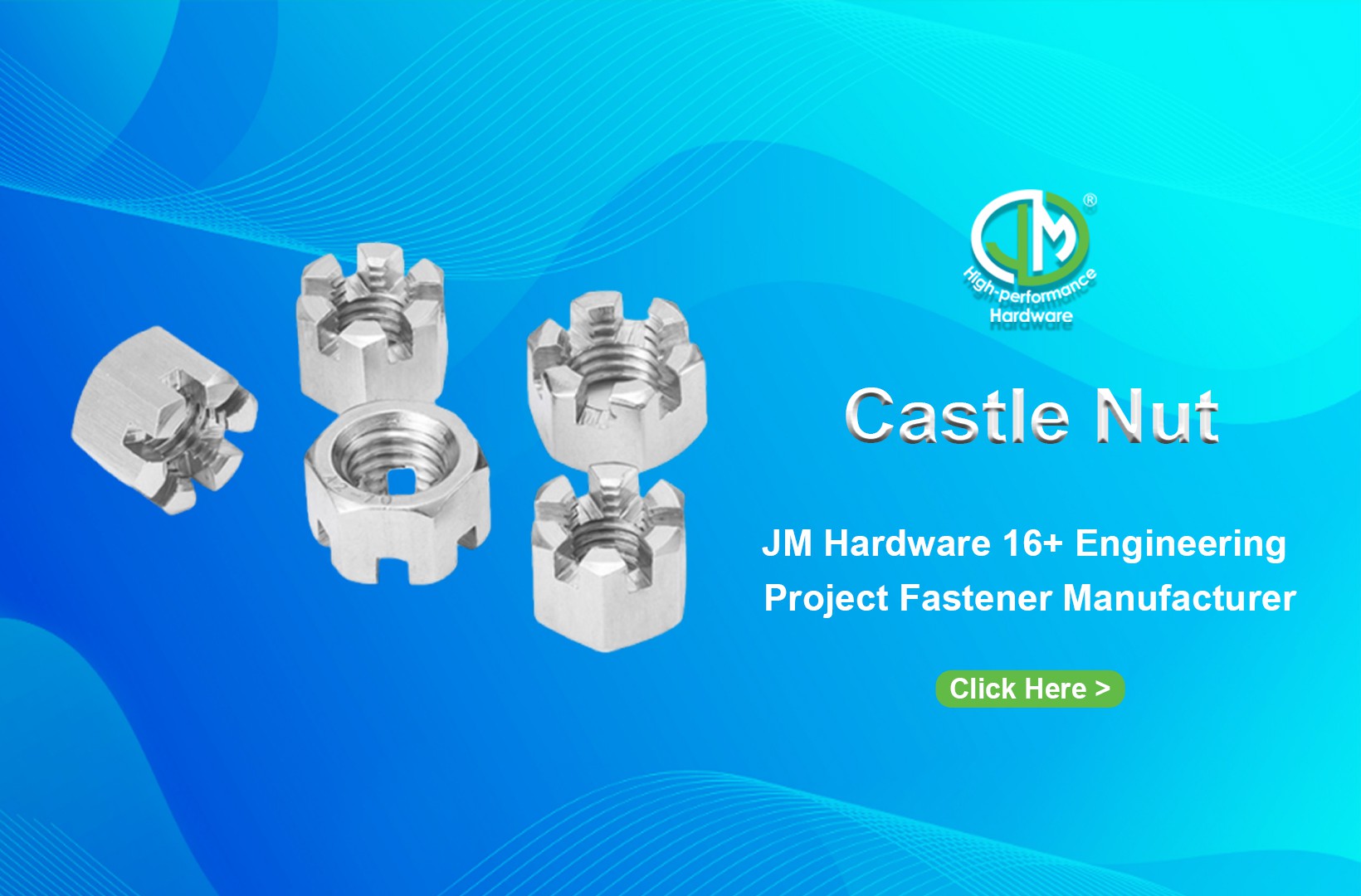 JM Hardware® Castle Nut / Hex Slotted Nut