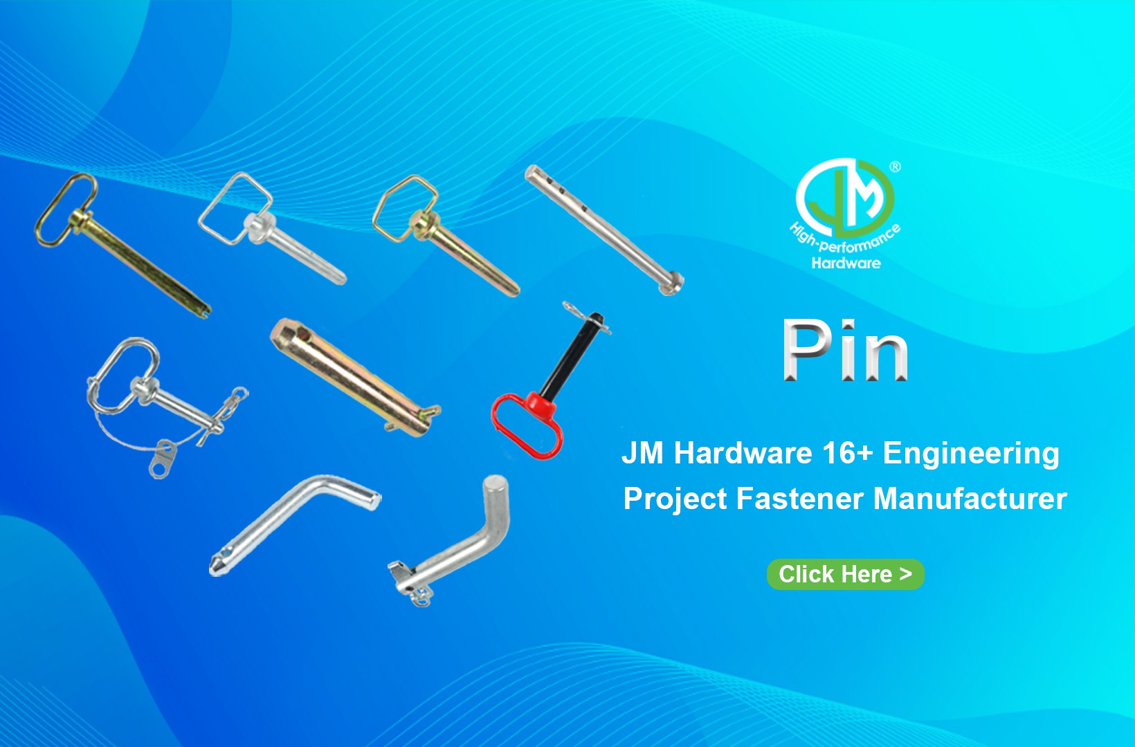 JM Hardware® Cotter Pin/ Rclip Pin/Clevis Roll Pin/Square Locking Pin/Lynch Pin