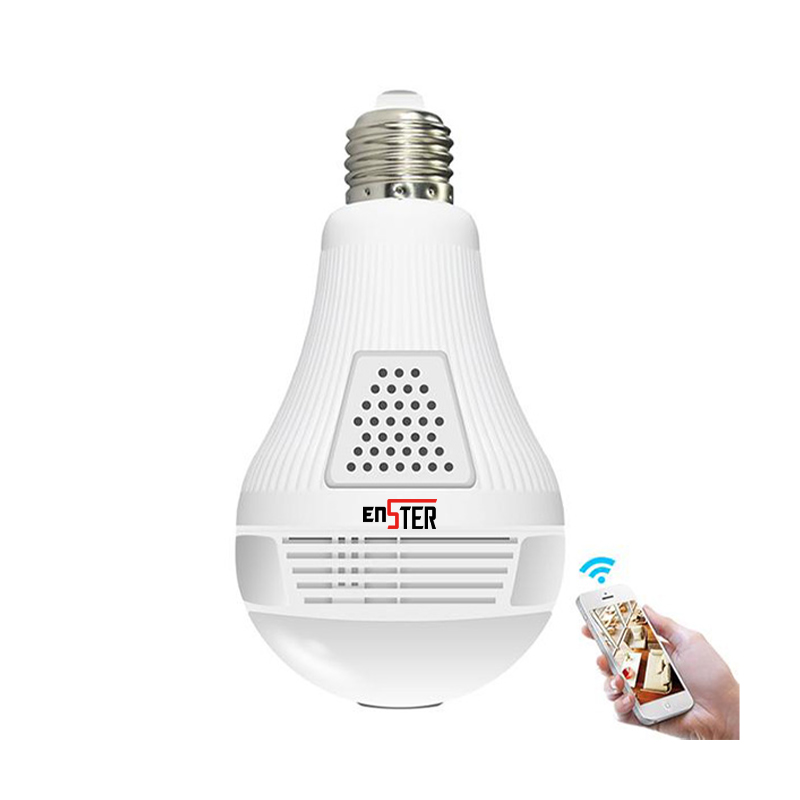 電球タイプ360度パノラマWiFiカメラ