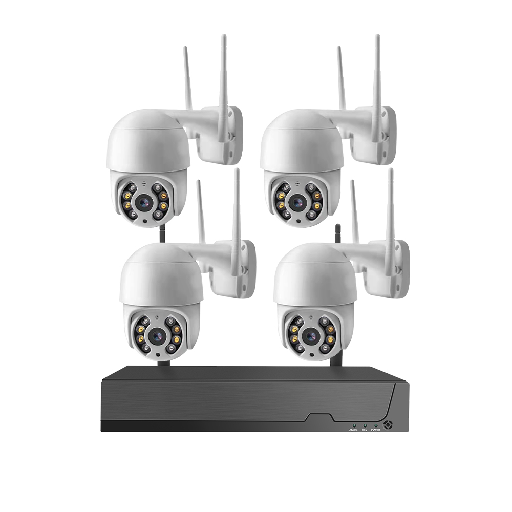 4CH 4MP WirelessPTZ IP Camera Kit System support 2 Way Audio | ENSTER