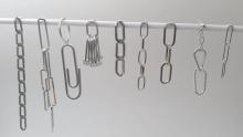 Personalized Brass Silver Plated Chain Earrings Women Paper Clip Earrings Manufacturer