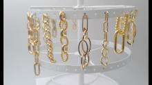 High Quality Custom Brass Matte Gold Plated Gold Chain Women Earrings Jewelry Factory