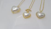 Wholesale Custom Elegant Gold Plated Pearl Earrings Pearl Necklace Elegant Ladies Jewelry Set