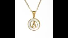 Custom Shell Initial Necklace Gold Plated Letter Bracelet Necklace For Women Jewelry Factory