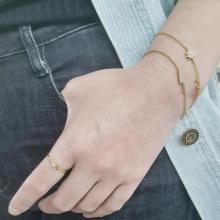 Delicate Gold Plated Brass Starburst Zircon Bracelet, Lightning Ladies Bracelet Manufacturer
