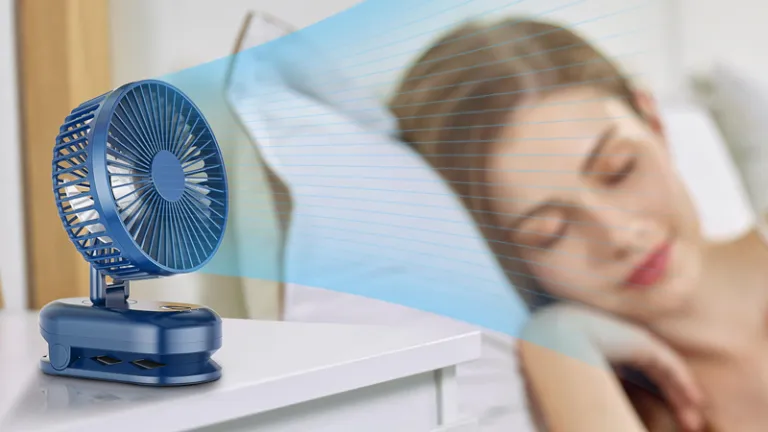 Ventilatore Portatile A Clip Ricaricabile – 3 Velocità, Rotazione 360°, Batteria 3000 MAh, Rosa, Con Cavo USB