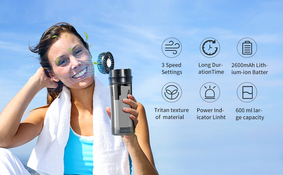 Investigationbottle Fan String Factory Price Portable Sports Fan Water Bottle 600ml with Straw ...