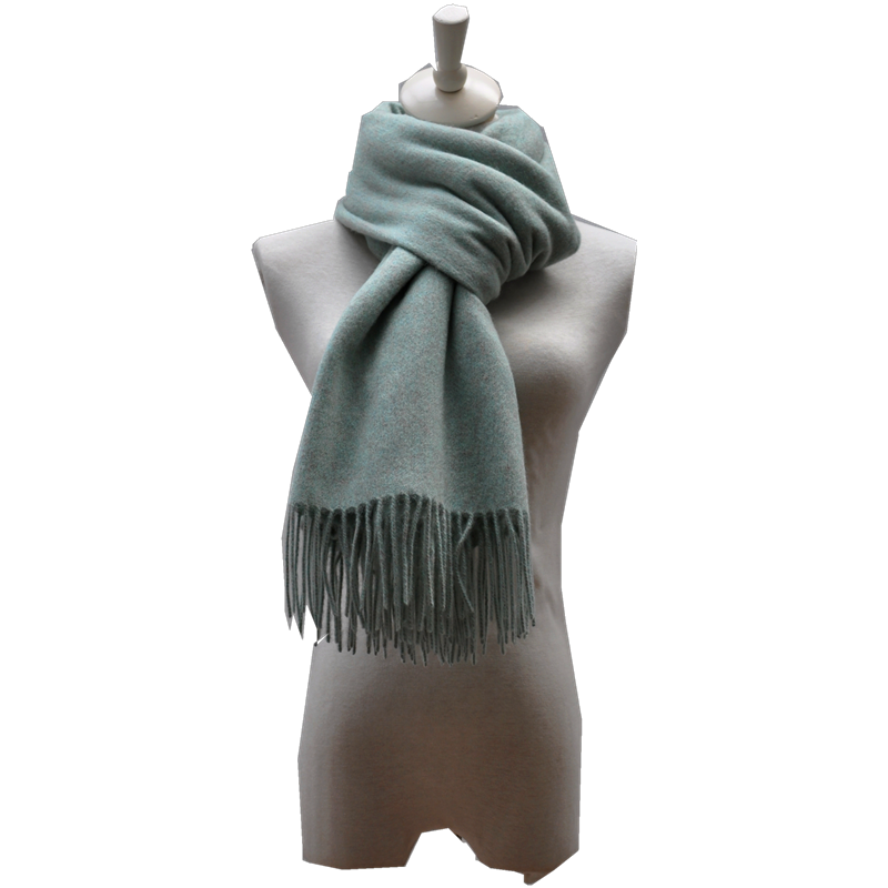 TH1961 lamb wool cashmere scarf styled on mannequin for fashion accessory presentation