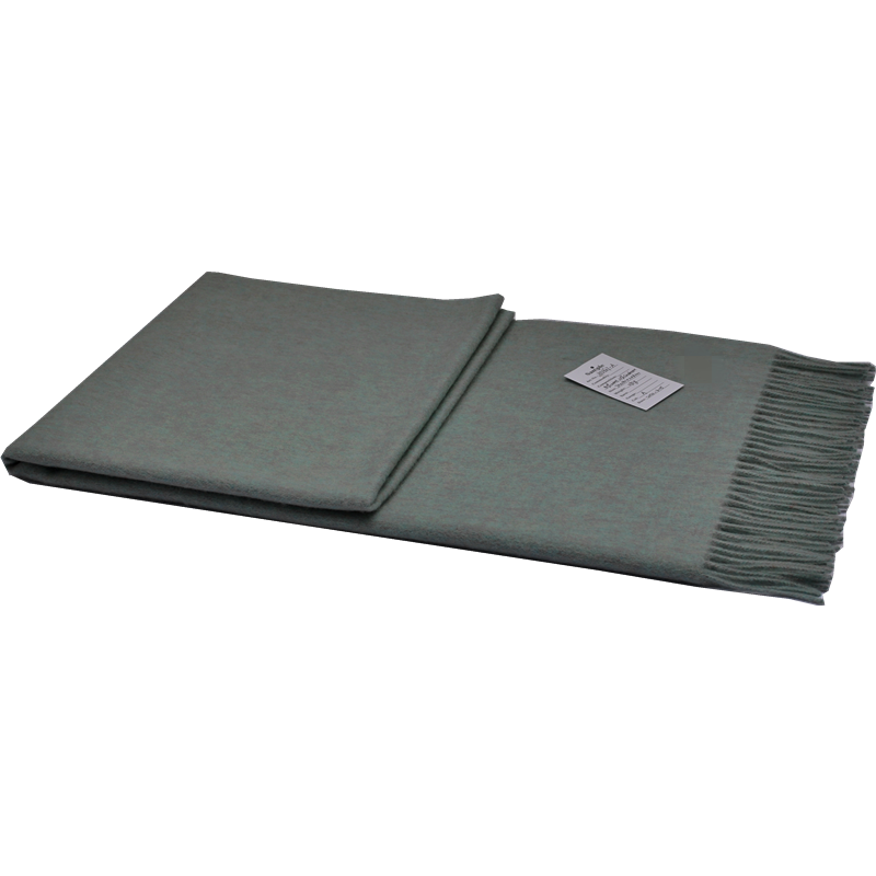 TH1961 lamb wool cashmere scarf with fringed ends product display