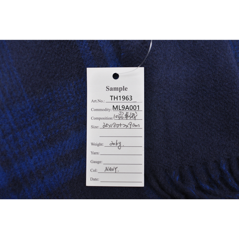Sealed export packaging of Art No TH1963 wholesale cashmere scarves for international customs clearance
