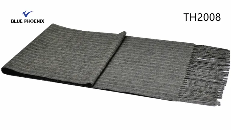 BLUE PHOENIX TH2008 100% Wool Scarf | Grey Mixed Vertical Stripe
