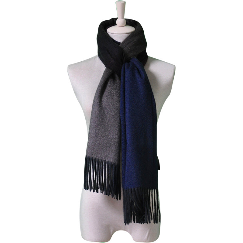 TH2122 cashmere shawl fabric texture with blue red gray gradient pattern