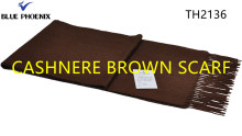 Quality cashmere brown scarf custom super soft other scarves solid Manufacturer | BLUE PHOENIX