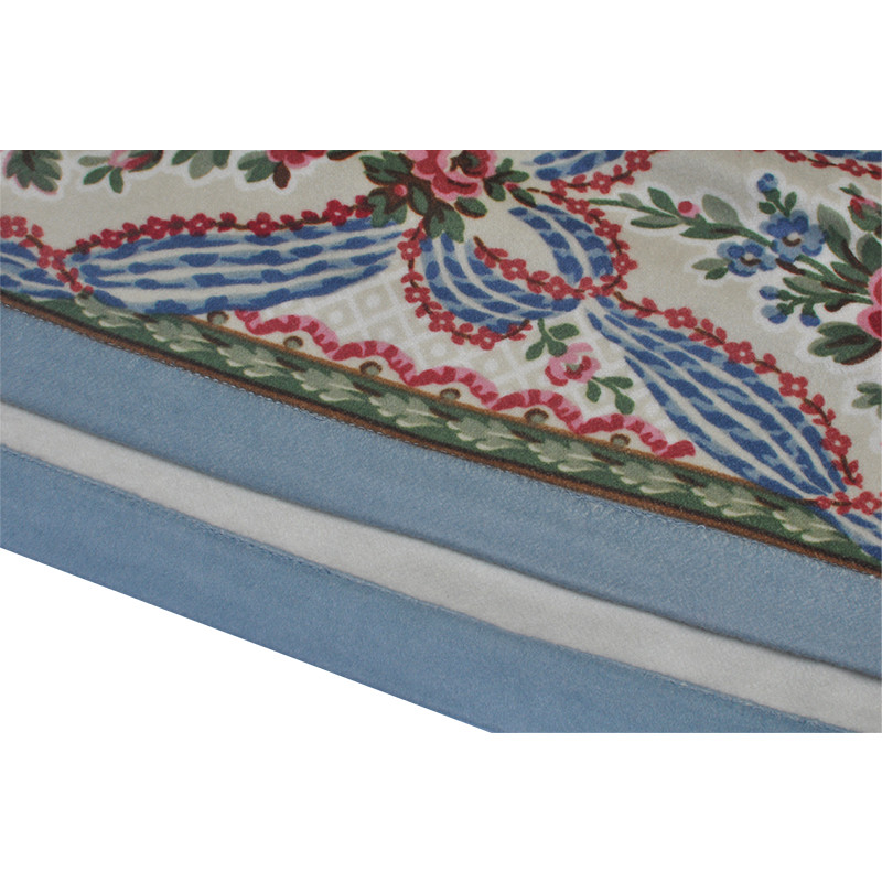 close-up-of-silk-blanket-blue-velvet-border-and-floral-print