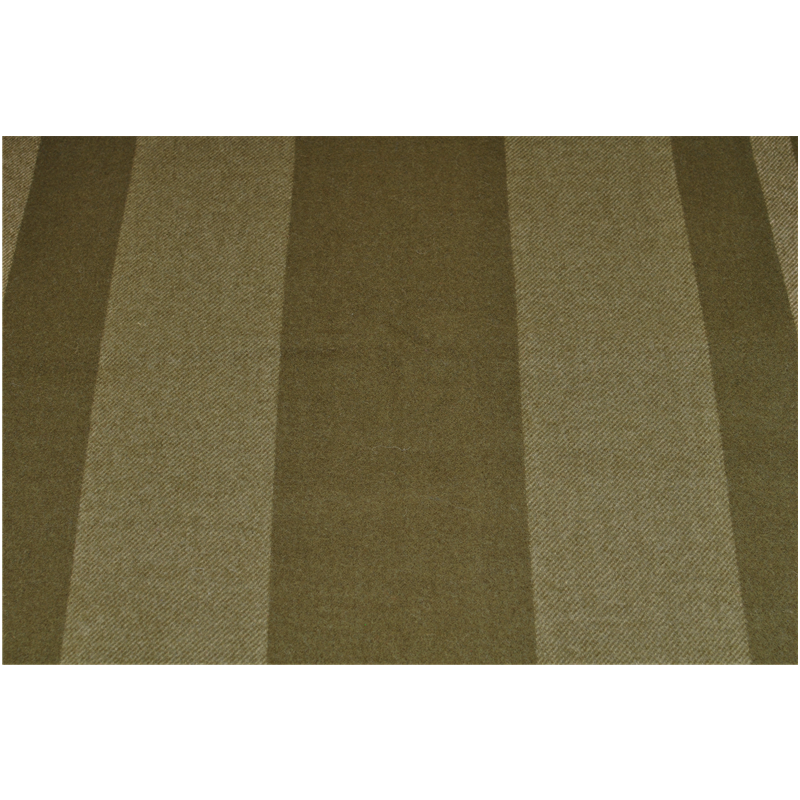 closeup olive twill stripe fabric surplus lamb wool blanket TAK2202 texture