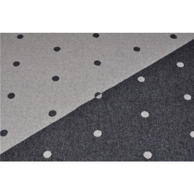 Wool blanket polka dot fabric closeup