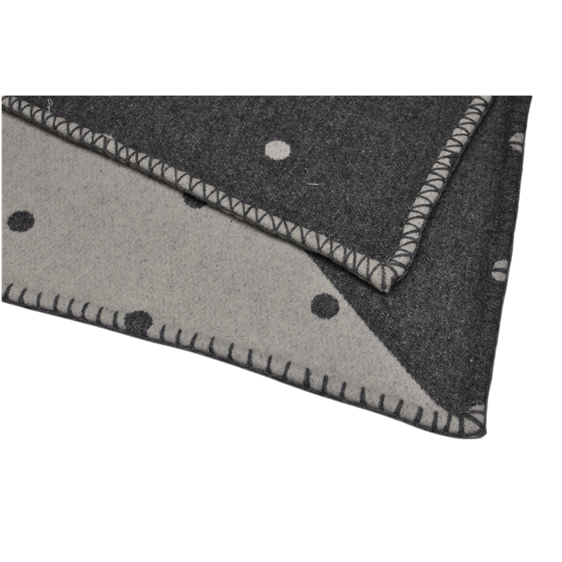 Stitched edge detail lamb wool throw