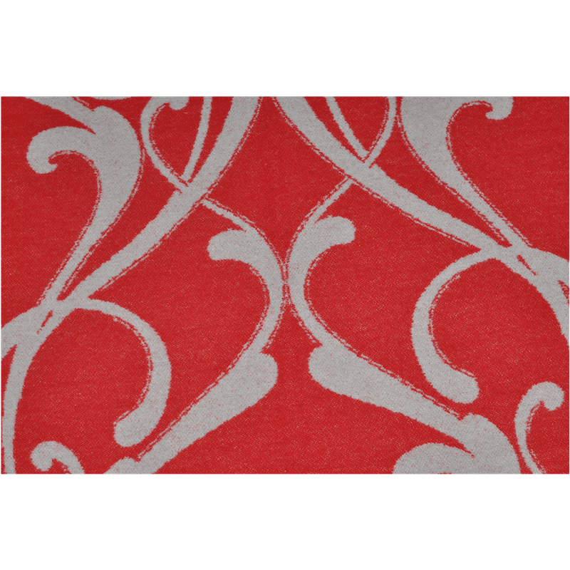 Q1291 luxury 100% wool Damask vintage vine pattern king size throw blanket.