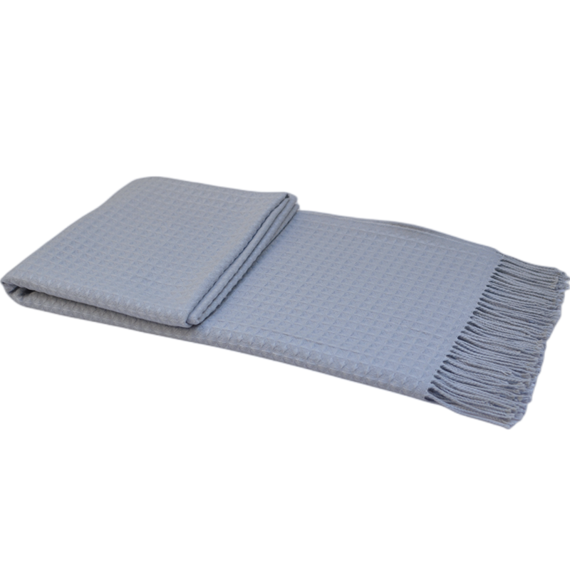 TDL1604-A classic waffle weave cashmere-feel acrylic throw blanket overview.