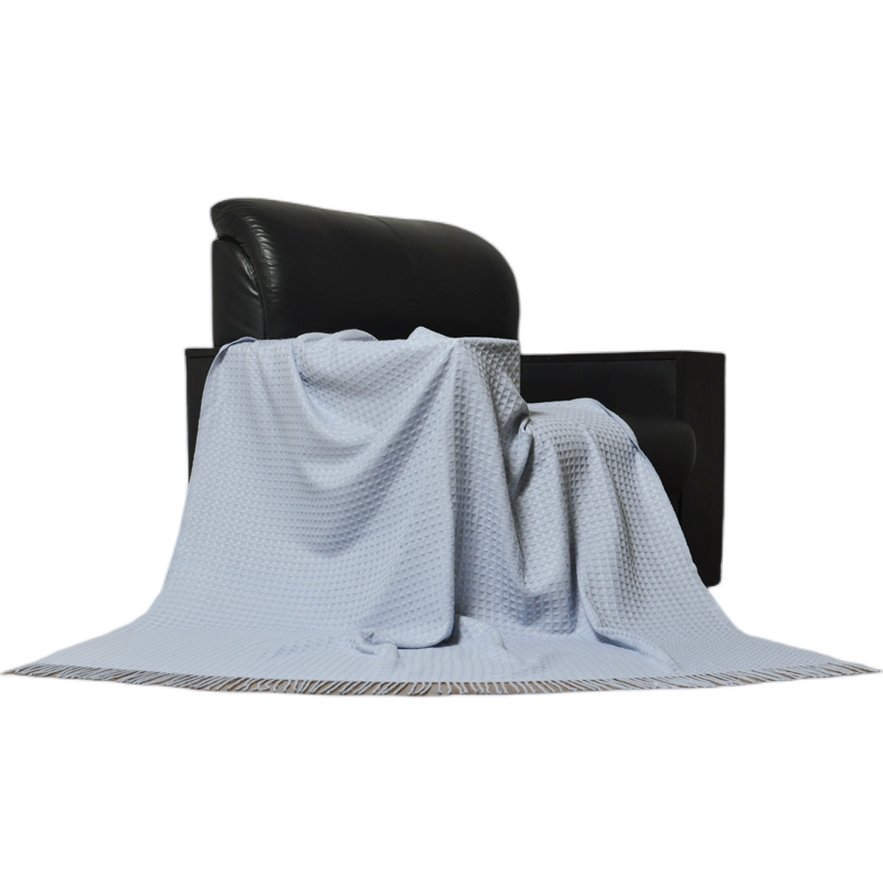 TDL1604-A classic waffle weave cashmere-feel acrylic throw blanket overview.