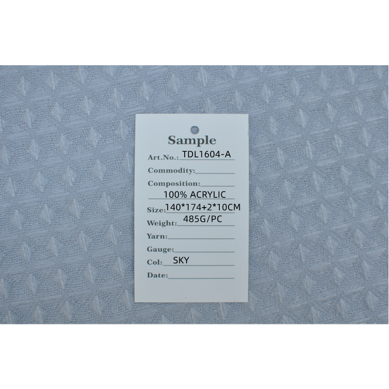 Detail of the lightweight 190gsm TDL1604-A blanket for travel and home decor.