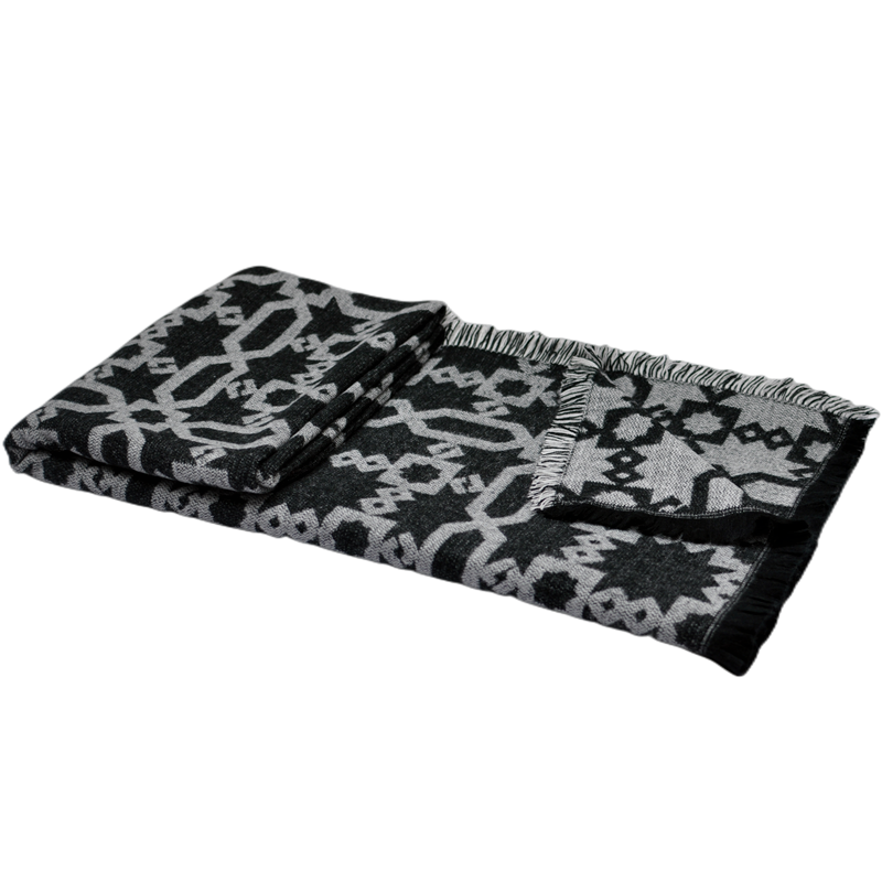 close-up-texture-of-1-5d-38mm-acrylic-fiber-plaid-blanket-TDL1706A
