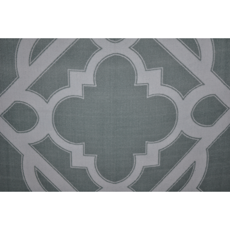 Close-up of the geometric pattern on the surface of the TDX2203 grey-green blanket.