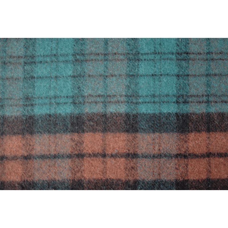 TH2223 wool blend scarf close up showing soft woven plaid fabric texture