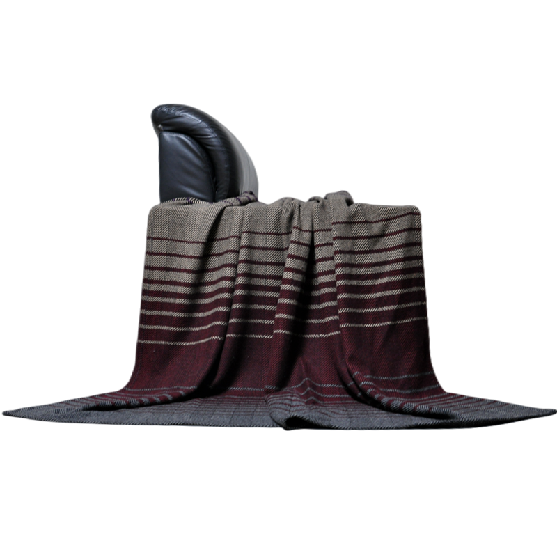 TAK2209-herringbone-blanket-draped-on-chair-burgundy-and-slate-tones