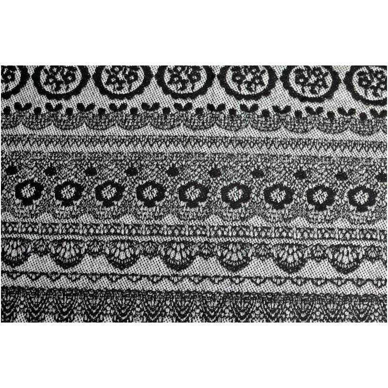 Fashion model styling WDH2206 scarf in black and white