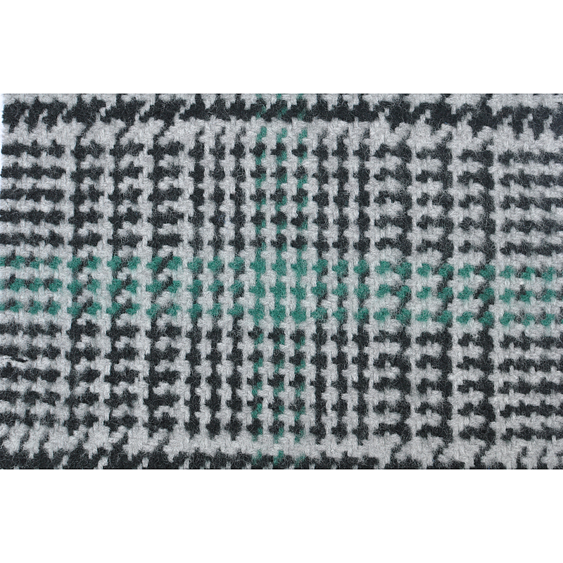 Close-up of Plaid Scarf Fabric Texture and Weaving Detail