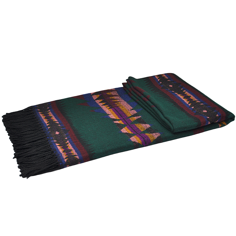 Bohemian-Style-Blanket-with-9cm-Hand-Knotted-Fringes