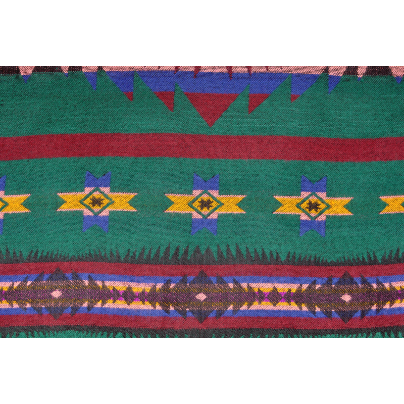 Teal-and-Burgundy-Tribal-Design-Throw-Blanket-Supplier