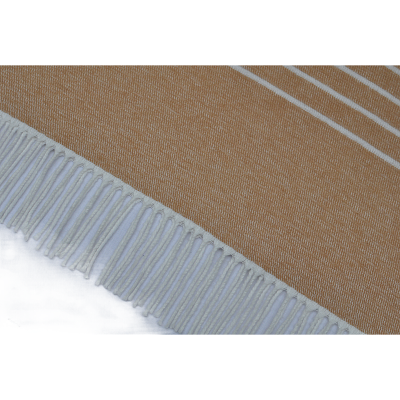 Detailed edge construction and soft fabric texture of TDX2135 100% organic cotton mélange throw, view 8