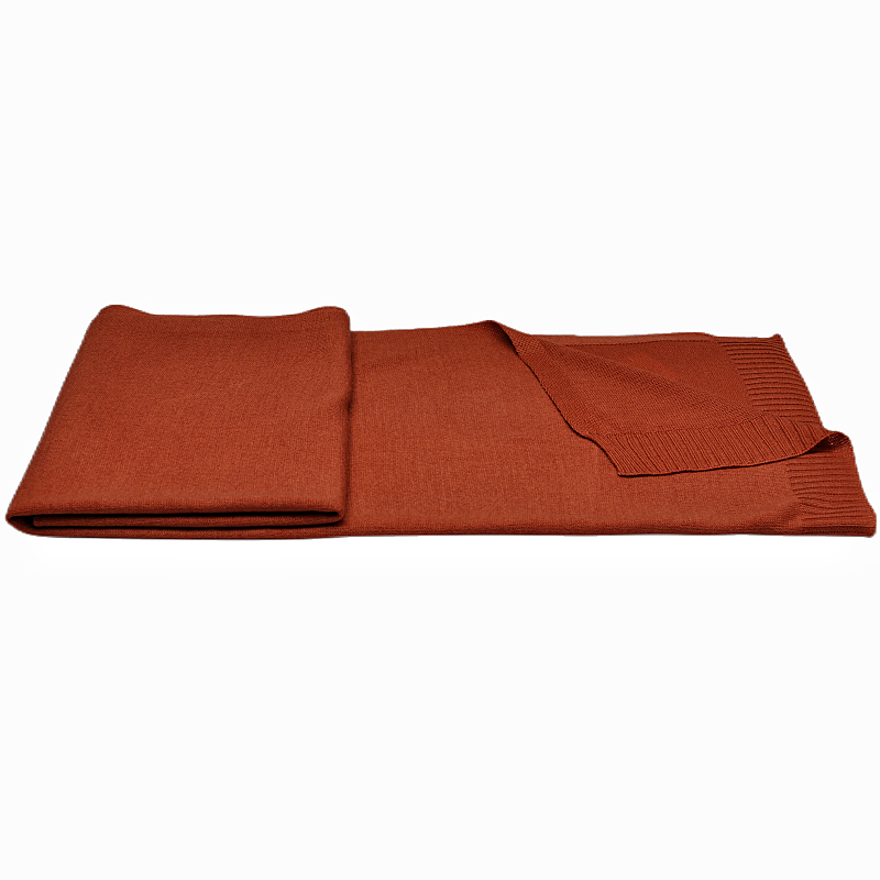 Folded TH2309 premium knitted scarf with neat ribbed edge finishing