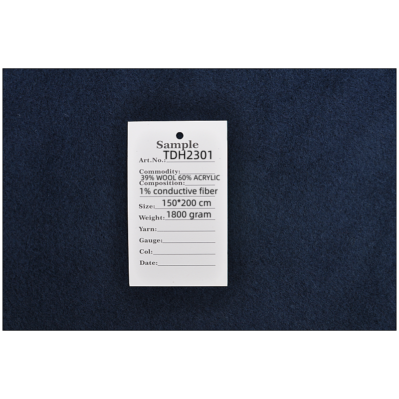 BLUE PHOENIX TDH2301 product label showing wool modacrylic fiber composition and blanket specifications