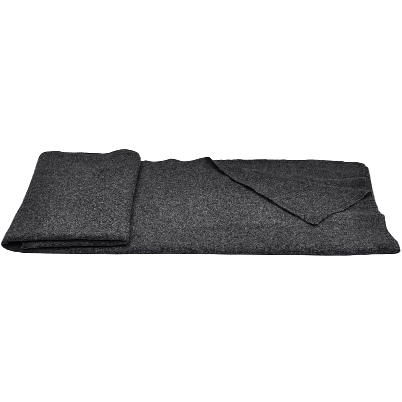 Thick and fluffy cashmere knit long wrap folded neatly for retail display