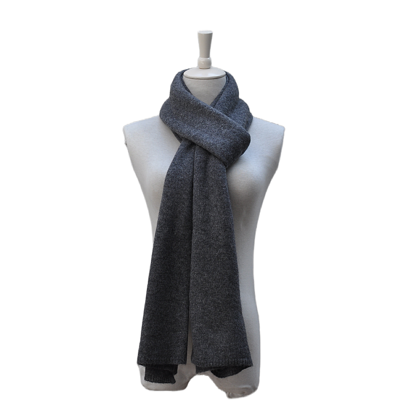 Fashion model wearing WCC2101 cashmere knit shawl walking on city street