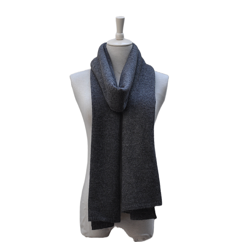 Generous 70x200cm long cashmere wrap draped elegantly over commercial fixture