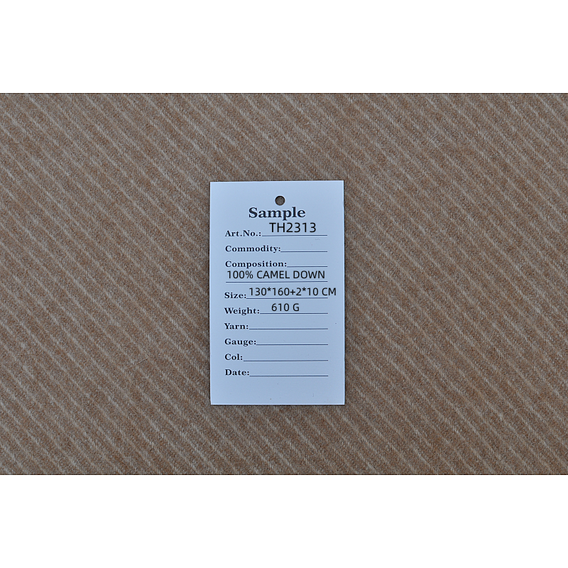 Premium-home-textile-sourcing-details-pure-camel-down-fringed-throw