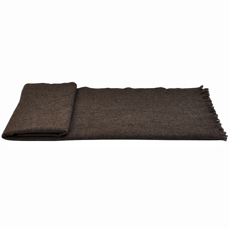 Eco-friendly 19 micron yak hair winter shawl TH15K0402 front flat lay showcasing premium woven draping