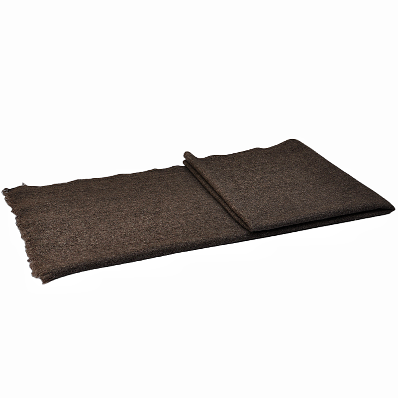 Premium B2B wholesale clothing accessory TH15K0402 natural yak wool scarf right side angle view