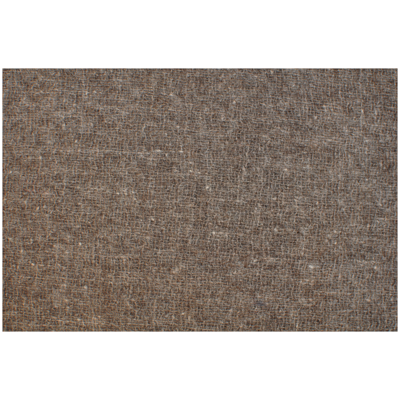 Close up macro texture of 105 GSM woven yak wool fabric showing soft breathable 19 micron fiber weave
