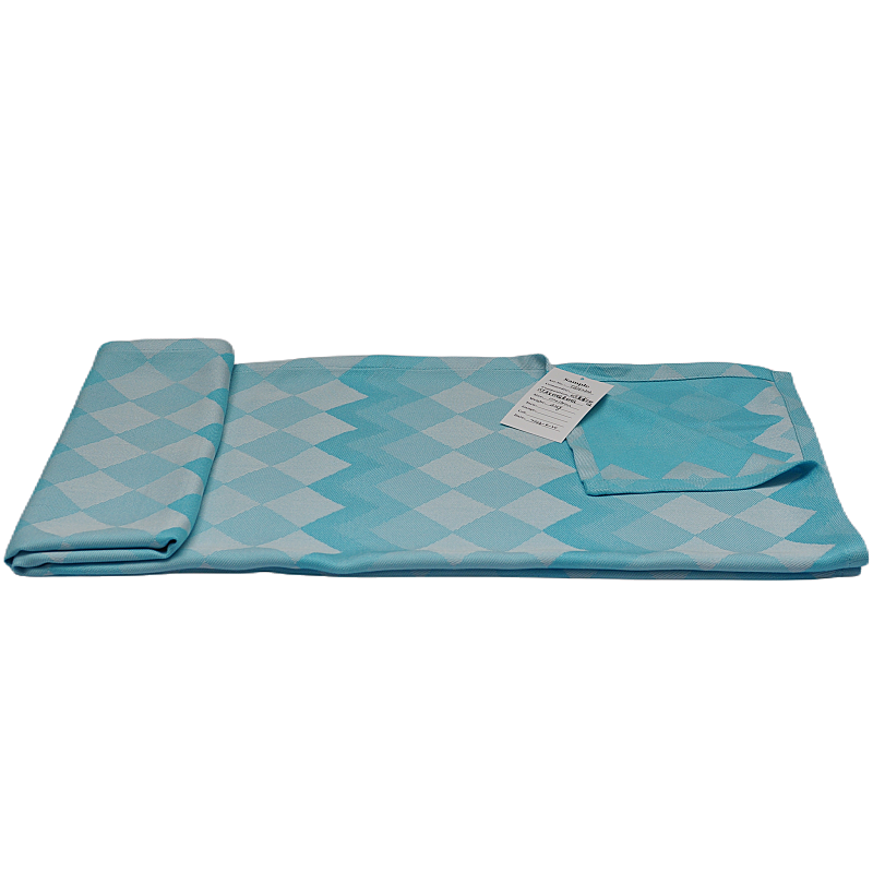 Close-up of smooth glossy bamboo fiber texture on TEH2302 blanket showing premium clean edge stitching