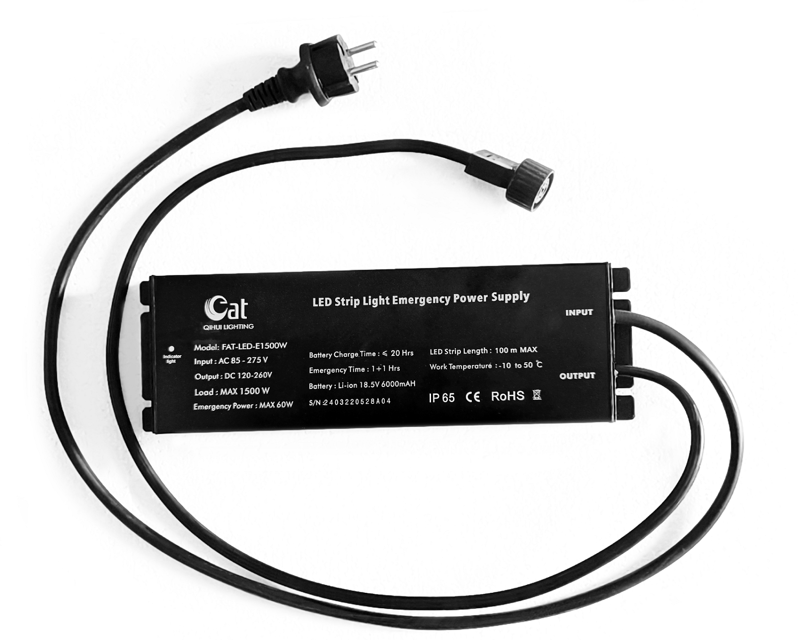 Customizable 1500W LED strip light emergency driver