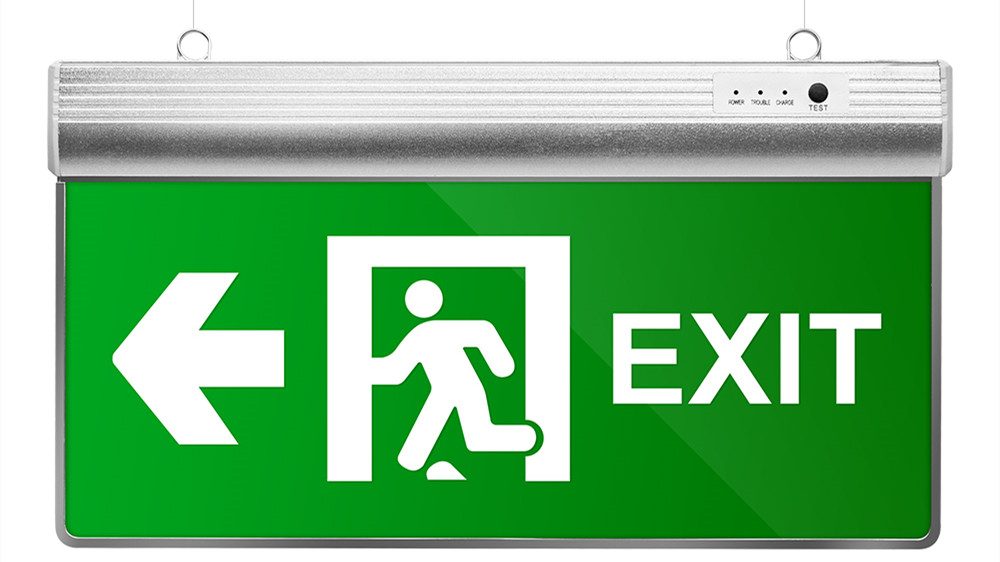 3Hrs Backup Time LED Emergency Light With Running Man/Exit Design Exit Sign