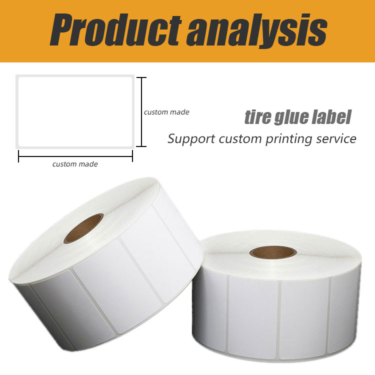 custom tire sticker rubber label sticker paper hot melt adhesive paper