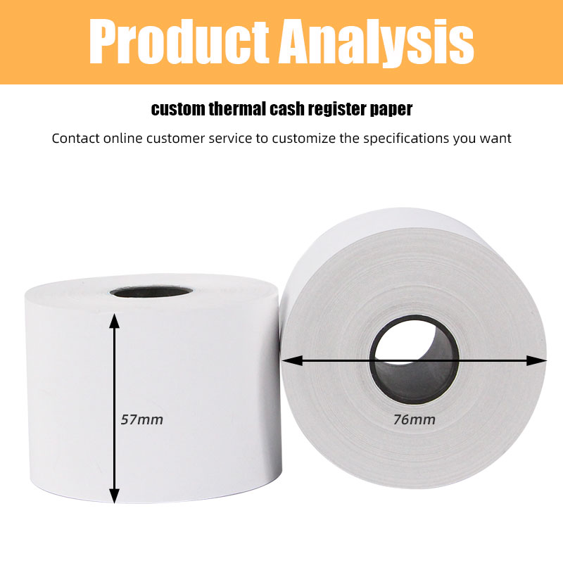 Wholesale cash register thermal paper roll 2 1/4×50 thermal paper roll